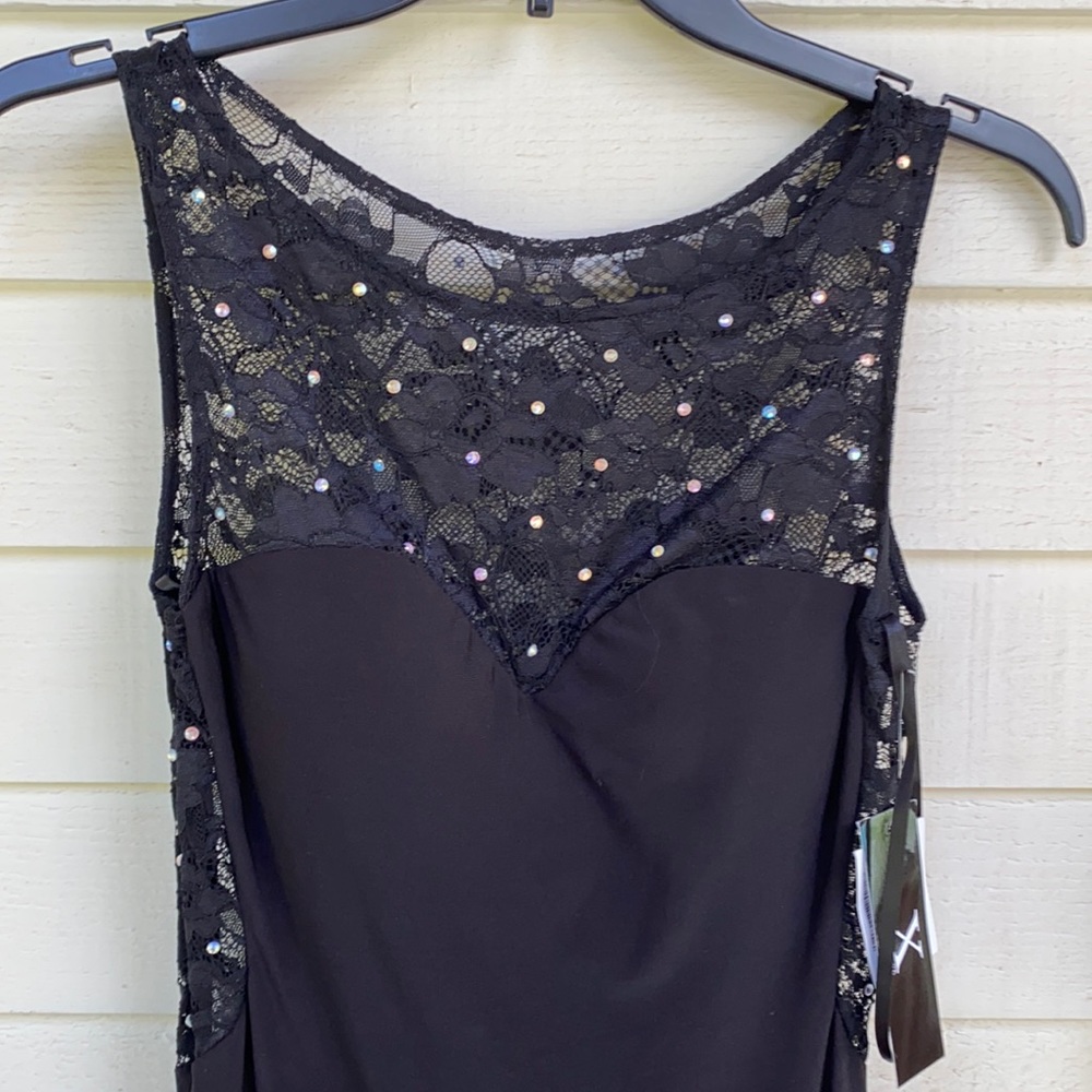 Women’s long black dress